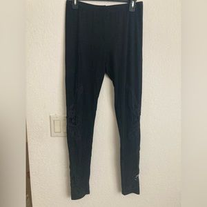 Vocal Black Cut Out Leggings Large